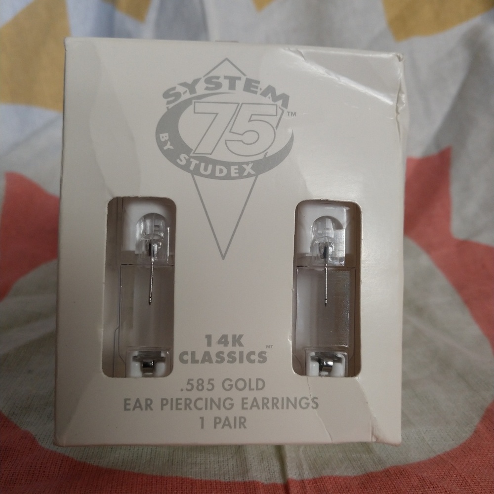 3 LEFT 14k White Gold Ear Piercing Earrings